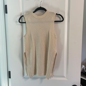 Aritzia Cream sleeveless sweater
